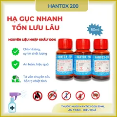 Hantox-200 kiểm soát muỗi, ruồi, nhặng,... xử lý rận, ve, bọ chét- dung tích 50ml(chính hãng)