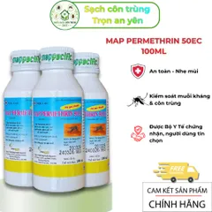 10 lọ Map Permethrin 50ec 100ml, hỗ trợ kiểm soát côn trùng hạ gục nhanh, tồn lưu tốt, map Pacific