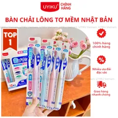 Bàn chải đánh răng lông tơ mềm UYIKU Nhật Bản kháng khuẩn, bảo vệ nướu