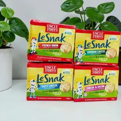 Bánh quy Uncle Tobys LeSnak Cheese kèm khay sốt chấm