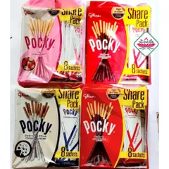 Gói 160g(8 nhỏ) bánh que Pocky có 3 vị, hsd: 1/12/2026