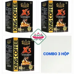 combo 3 hộp 324gr King Coffee 3X sữa, hsd:10/27