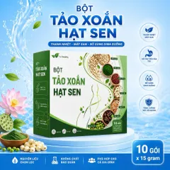Bột Tảo Xoắn Hạt Sen Hỗ Trợ Kiểm Soát Cân Nặng, Thanh Lọc Cơ Thể, Tạo Cảm Giác No Lâu - Hộp 10 Gói