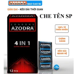 Bao Cao Su Azodra 4in1 - Gân, Gai, Mỏng Hộp 12c [Mã CK-SP910235-03]