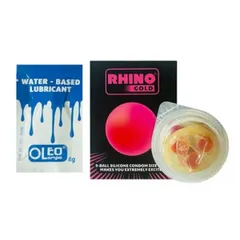 Bao Cao Su Rhino Gold Size Nhỏ 49mm Kèm 9 Bi Kèm Gel [Mã CK-SP910723-06]