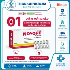 Viên uống Sắt Novofe Plus Caps - Hỗ trợ tình trạng thiếu máu, thiếu sắt - Hộp 30 viên