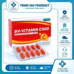 Viên uống BV VITAMIN C500 - Bổ sung vitamin C tăng cường sức đề kháng, đẹp da - Hộp 100 viên