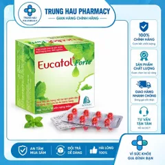 Viên uống ho dầu đỏ Eucatol Forte hộp 100 viên - Làm ấm, giảm đau rát họng, dịu cơn ho do ngứa họng