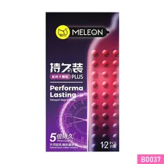 Bao cao su Meleon Performa Lasting Plus 5 Times thân gai hạt nổi lớn Hộp 12 cái [Mã CK-SP914150-03]