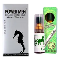 Bao cao su gai Powermen hộp 12 cái kèm chai xịt thái [Mã CK-SP915911-03]