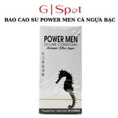 Bao Cao Su Lâu Ra Power Men Longer Plus Cá Ngựa Bạc - Hộp 12 Cái [Mã CK-SP917659-05]