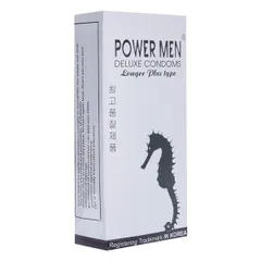 Bao Cao Su Powermen Cá Ngựa Bạc Gân Gai Kéo Dài Thời Gian 330618 [Mã CK-SP917659-06]