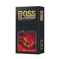 Bao cao su siêu mỏng Boss Condom 4 in 1 Long Shock [Mã CK-SP919853-07]