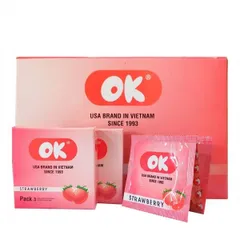 Bao cao su OK Dâu 48h 144 cái [Mã CK-SP930659-05]