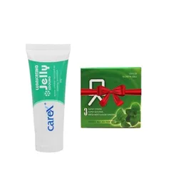 Bộ sản phảm phẩm quà tặng giá rẻ Gel tạo trơn bạc hà mát lạnh Carex Cooling + hộp 3 chiếc [Mã CK-SP930659-06]
