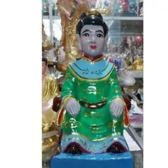 TƯỢNG ĐẤT NUNG LINH SƠN THÁNH MẪU SƠN XANH CAO 40CM 852058