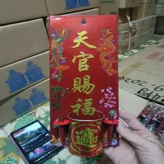 bài vị cắm nhang treo rồng phụng thiên quan tứ phúc ( nhôm ) có hoả tốc