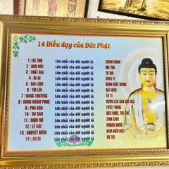 LỜI PHẬT DẠY - Có khung, đủ kích thước cực đẹp
