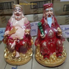 Thần tài ông địa đế tròn đỏ ( nhựa ) có hoả tốc