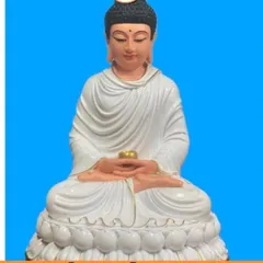 MÀU TRẮNG, Tượng Phật Bổn Sư Thích Ca Mâu Ni màu TRẮNG Composite cao cấp - cao 30cm, rất đẹp, cực chạy