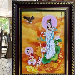 Tranh đóng khung - QUAN THẾ ÂM BỒ TÁT, KT 19*25cm - 28*38cm , 38*48cm cực đẹp