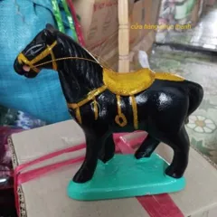 Ông ngựa đất đen thờ cúng 30cm có hoả tốc
