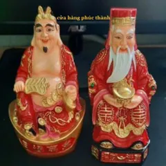 Thần tài ông địa vẽ đỏ ( nhựa ) có hoả tốc