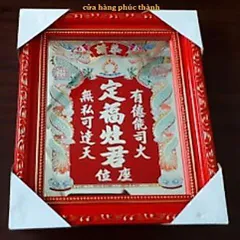bài vị đỏ thờ ông táo có hoả tốc
