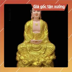 Tôn Tượng Dược Sư Phật , A Di Đà Phật Cao 45cm Vàng Vẽ  CÓ HOẢ TỐC 853524