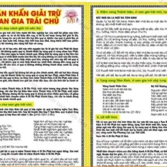 TO103 - Tờ Chú  Văn Khấn Giải Trừ OAN GIA TRÁI CHỦ, IN 2 MẶT cực đẹp
