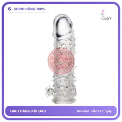 (Che Tên) Bao cao su đôn Silicon trong suốt siêu gai mềm hình vảy cá Bảo Mật Tuyệt Đối [Mã CK-SP942832-01]
