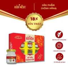 Yến sào khánh hòa chưng sẵn đường 18% hộp quà REDNEST