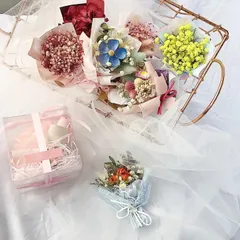 Bó hoa khô mini chữ Thank you