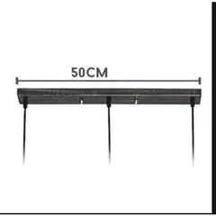 Phụ Kiện Đèn: Bộ đế ốp 3 đèn thả trần loại dài 50cm và tròn phi 30cm
