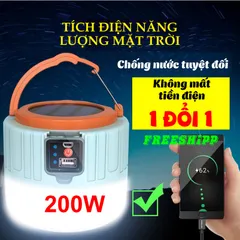 Bóng đèn tích điện 4 cánh có tấm pin năng lượng mặt trời sử dụng từ 6 đến 8 tiếng