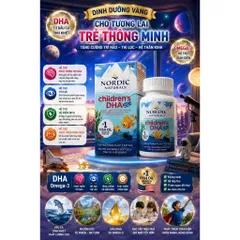 [MẪU MỚI] Viên Nhai Dầu Cá Đậm Đặc Cho Bé Nordic Naturals Children's DHA Xtra 636mg (90 Viên)