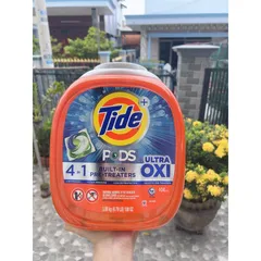 VIÊN GIẶT Tide Oxi 4 in 1 hộp 104v - Mỹ 100% mẫu mới Thùng 104 Viên