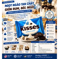 Kẹo Socola HERSHEY'S KISSES Cookies 'n' Creme - Nhập Khẩu Mỹ (Gói 315g)