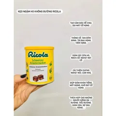 CHÍNH HÃ,NG Kẹo ngậm ho Ricola Đức 250g