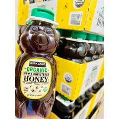 Mật Ong Gấu Hữu Cơ Kirkland Organic Raw Honey 680g Chính hãng Mỹ