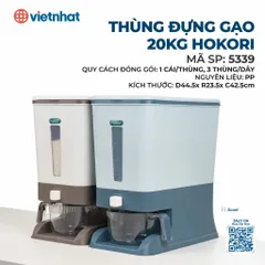 THÙNG ĐỰNG GẠO 20KG HOKORI 5339