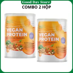 COMBO 2 HỘP Bột Vegan Protein Thuần Chay Từ Đậu Hạt Rau Củ ,Không Đậu Nành