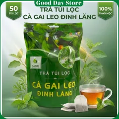Trà Cà Gai Leo Đinh Lăng SADU 250g | Trà Thảo Mộc Túi Lọc 50 Gói Dễ Pha Tiện Mang Theo