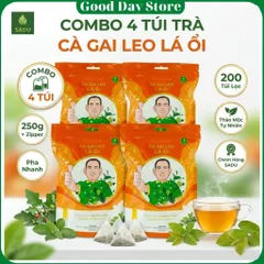COMBO 4 TÚI Trà cà gai leo LÁ ỔI Sadu hỗ trợ giảm cân,tiêu hóa,dạ dày,tim mạch,tiêu hóa