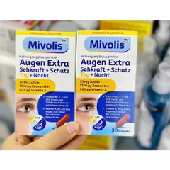 Viên uống bổ mắt Mivolis Augen Extra Sehkraft- Schutz Kapsenln Tag - Nacht