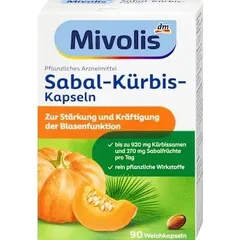 Viên uống bí đỏ hỗ trợ thận & bàng quang Mivolis Sabal, 90 viên