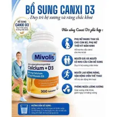 Viên uống bổ sung canxi Mivolis Calcium D3 của Đức - Lọ 300 viên