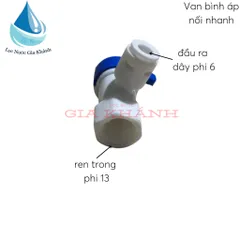 khóa van bình áp nối nhanh máy lọc nước.
