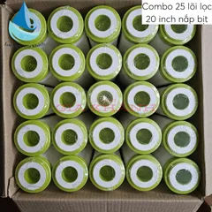 Combo 25 lõi lọc nước 20 inch có đầu bịt