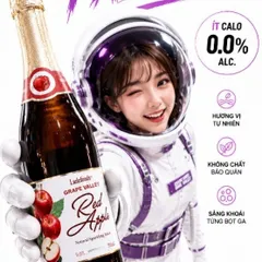 Nước Ngọt Có Ga Ladofoods Grape Valley - Nước Trái Cây Có Ga Táo - Chai 750mill